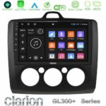 Clarion GL300+ Series 4Core Android11 4+64GB  Ford Focus Manual AC Navigation Multimedia Tablet 9" (Μαύρο Χρώμα)