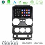 Clarion GL300+ Series 4Core Android11 4+64GB  Jeep Wrangler 2Door 2008-2010 Navigation Multimedia Tablet 9"