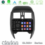 Clarion GL300+ Series 4Core Android11 4+64GB  Nissan Micra 2013-2016 Navigation Multimedia Tablet 9"