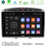 Clarion GL300+ Series 4Core Android11 4+64GB  Peugeot 308/RCZ Navigation Multimedia Tablet 9" (Ασημί Χρώμα)