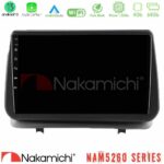 Nakamichi NAM5260 Series 4Core Android13 4+64GB Renault Clio 2005-2012 Navigation Multimedia Tablet 9" Με Carplay & Android Auto