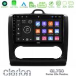 Clarion GL700 Lite Series 8Core Android11 2+32GB Ford Focus Auto AC Navigation Multimedia Tablet 9" Με Carplay & Android Auto