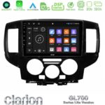 Clarion GL700 Lite Series 8Core Android11 2+32GB Nissan NV200 2009 – 2019 Navigation Multimedia Tablet 9" Με Carplay & Android Auto (Μαύρο)