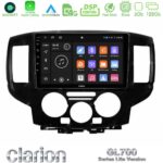Clarion GL700 Lite Series 8Core Android11 6+128GB Nissan NV200 2009 – 2019 Navigation Multimedia Tablet 9" Με Carplay & Android Auto (Μαύρο)