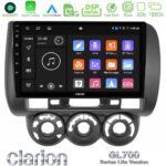Clarion GL700 Lite Series 8Core Android11 6+128GB Honda Jazz (Fit) 2002-2008 (RHD) Manual A/C Navigation Multimedia Tablet 9" Με Carplay & Android Auto