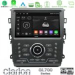Clarion GL700 Series 8Core Android13 4+64GB Ford Mondeo 2014-2021 Navigation Multimedia Tablet 9" Με Carplay & Android Auto