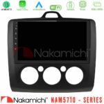 Nakamichi NAM5710 Series 8Core Android13 4+64GB  Ford Focus Manual AC Navigation Multimedia Tablet 9" (Μαύρο Χρώμα)