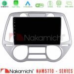 Nakamichi NAM5710 Series 8Core Android13 4+64GB  Hyundai i20 2009-2012 Auto A/C Navigation Multimedia Tablet 9"
