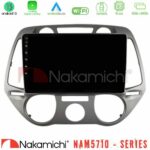 Nakamichi NAM5710 Series 8Core Android13 4+64GB  Hyundai i20 2009-2012 Manual A/C Navigation Multimedia Tablet 9"