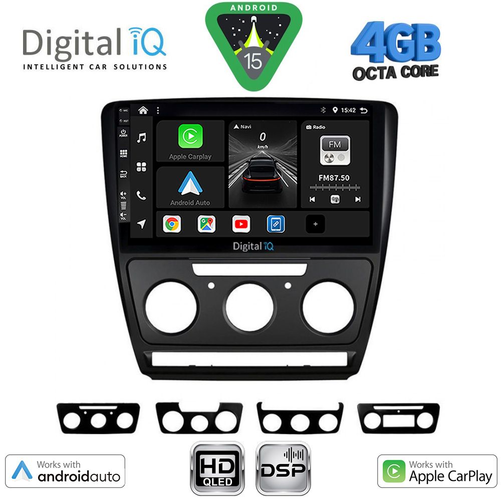 BXF6595BL_15 DIGITAL IQ BXF 16595BL_CPAA (10inc) MULTIMEDIA TABLET for SKODA OCTAVIA 5 mod. 2005-2012 (BLACK) - Image 1