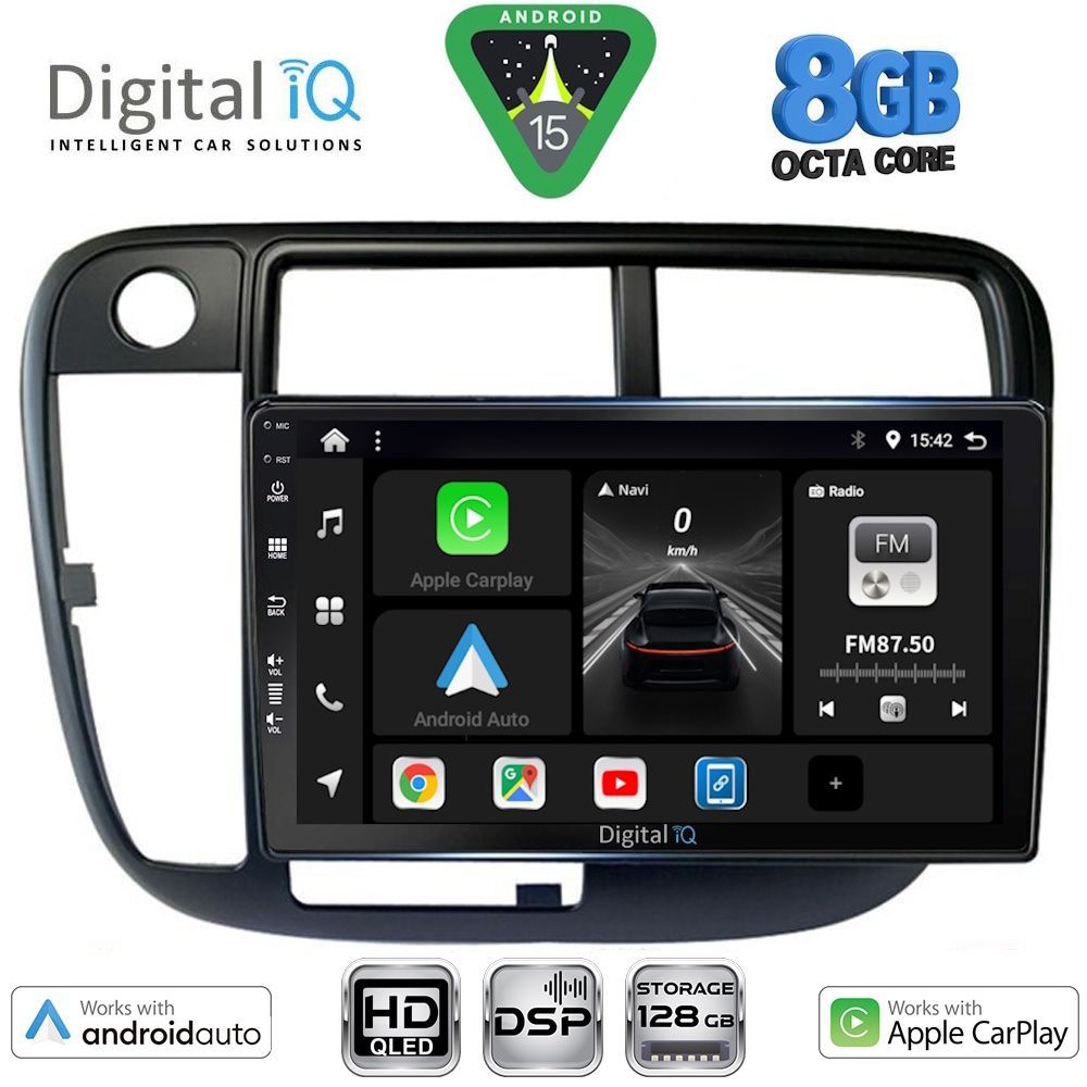 BXF7186CL_15 DIGITAL IQ BXF 18186_CPAA CLIMA (9inc) MULTIMEDIA TABLET for HONDA CIVIC mod. 1995-2001 - Image 1