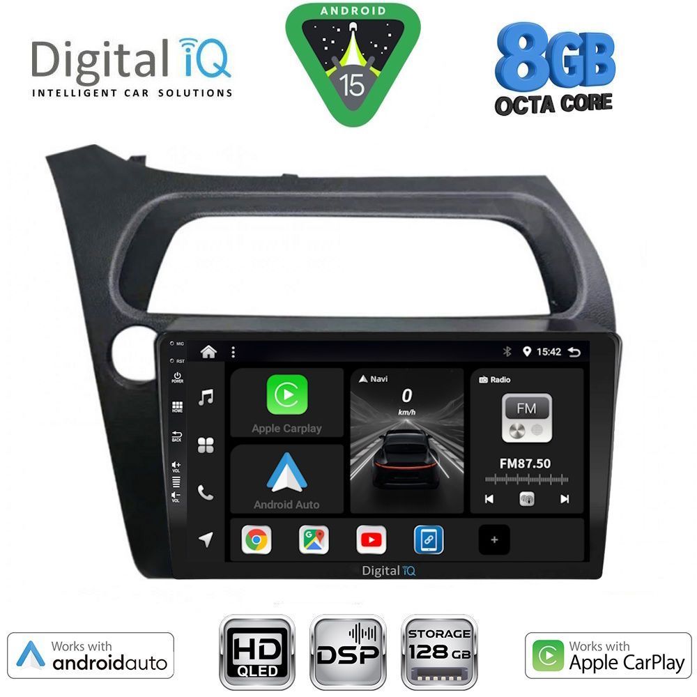 BXF7189_15 DIGITAL IQ BXF 18189_CPAA (9inc) MULTIMEDIA TABLET for HONDA CIVIC 3D-5D mod. 2006-2012 - Image 1
