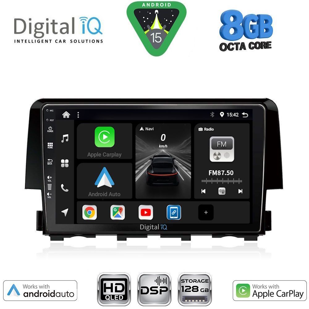BXF7191_15 DIGITAL IQ BXF 18191_CPAA (9inc) MULTIMEDIA TABLET for HONDA CIVIC mod. 2016-2021 - Image 1