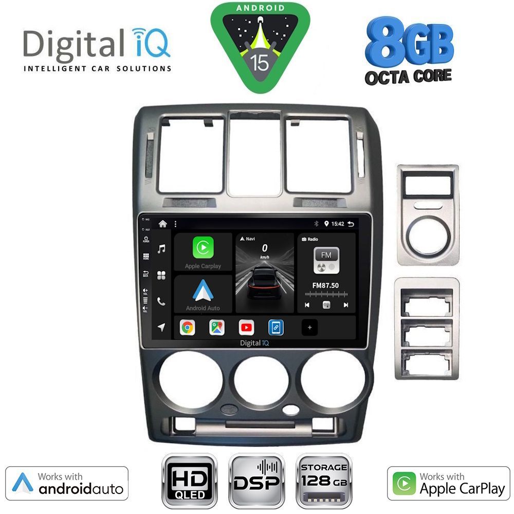 BXF7222_15 DIGITAL IQ BXF 18222GR_CPAA (9inc) MULTIMEDIA TABLET for HYUNDAI GETZ mod. 2002-2011 (GREY) - Image 1