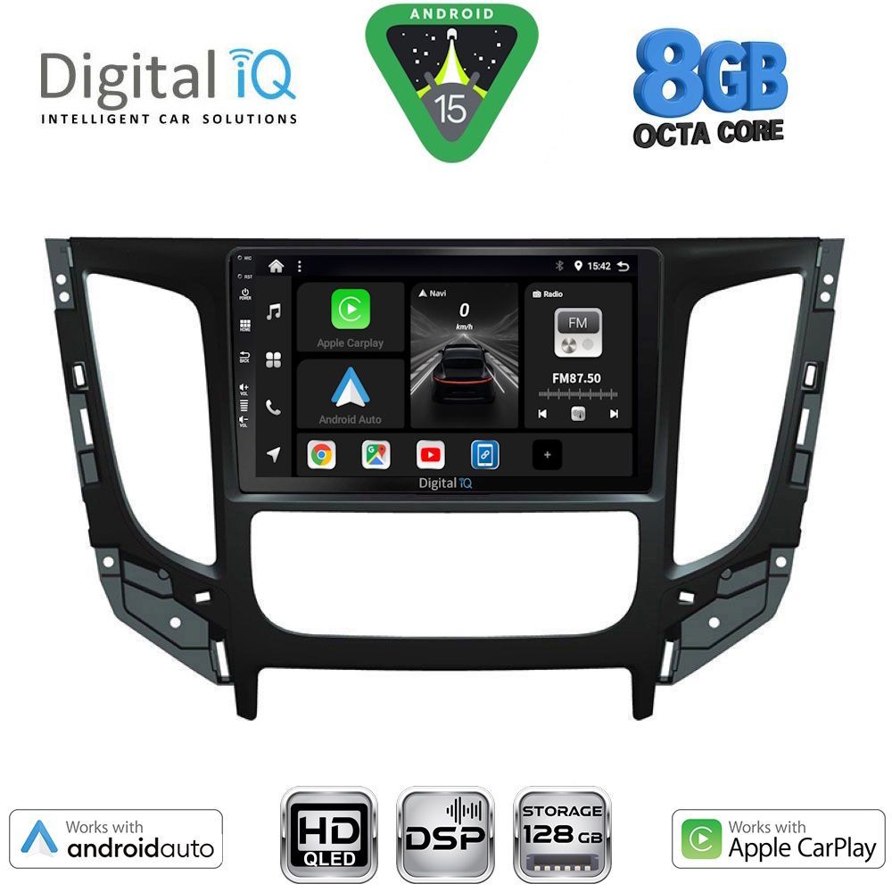 BXF7437CL_15 DIGITAL IQ BXF 18437_CPAA CLIMA (9inc) MULTIMEDIA TABLET for MITSUBISHI L200 mod. 2015-2019 with CLIMA - Image 1
