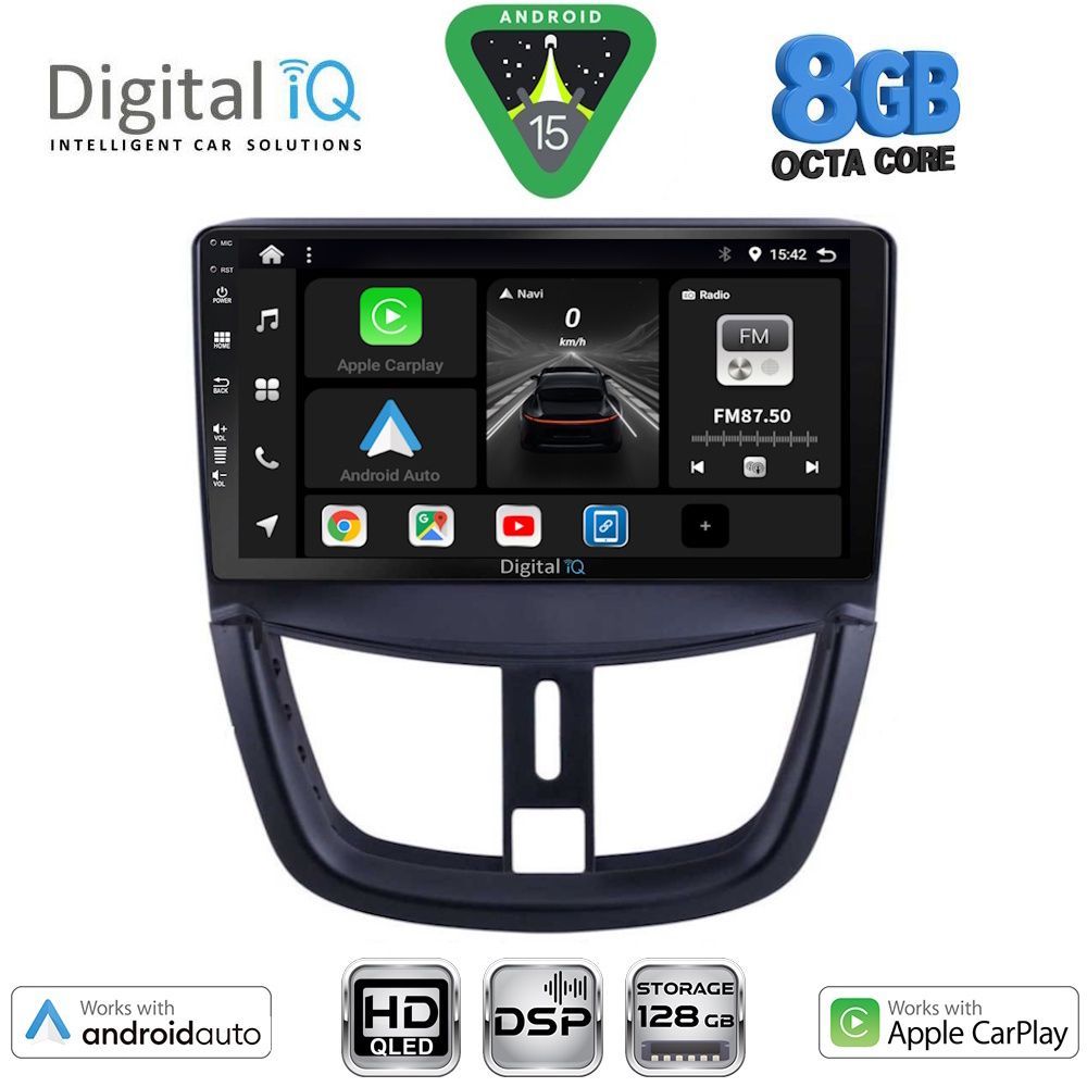 BXF7507_15 DIGITAL IQ BXF 7507_CPAA (9inc) MULTIMEDIA TABLET for PEUGEOT 207 mod. 2007-2014 - Image 1