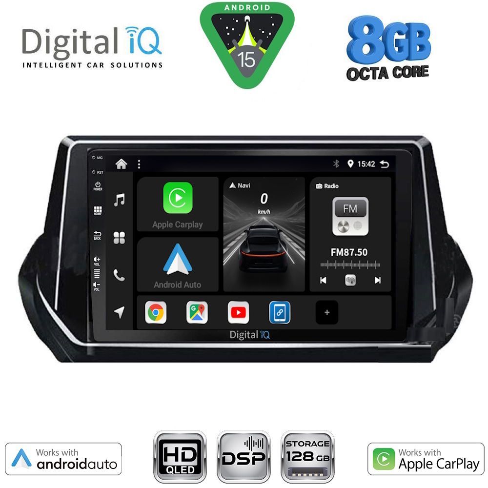 BXF7509_15 DIGITAL IQ BXF 18509_CPAA (9inc) MULTIMEDIA TABLET for PEUGEOT 208 – 2008 mod. 2021-2026 - Image 1