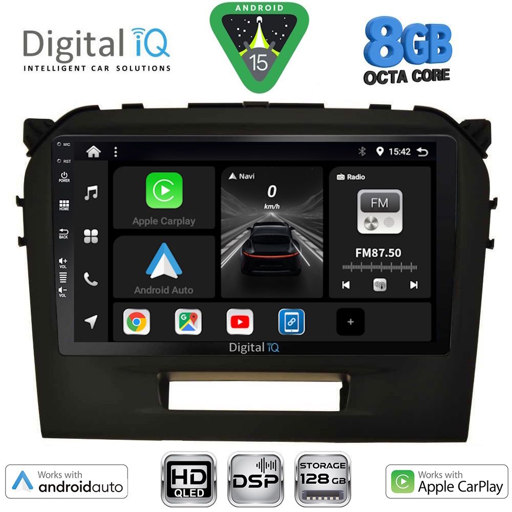 BXF7697_15 DIGITAL IQ BXF 7697BL_CPAA (9inc) MULTIMEDIA TABLET for SUZUKI VITARA mod. 2016-2025 (BLACK) - Image 1