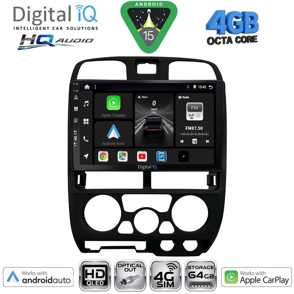 BXK19253BL-15 DIGITAL IQ BXK 19253BL_CPAA (9inc) MULTIMEDIA TABLET for ISUZU D-MAX mod. 2002-2008 (BLACK) - Image 1