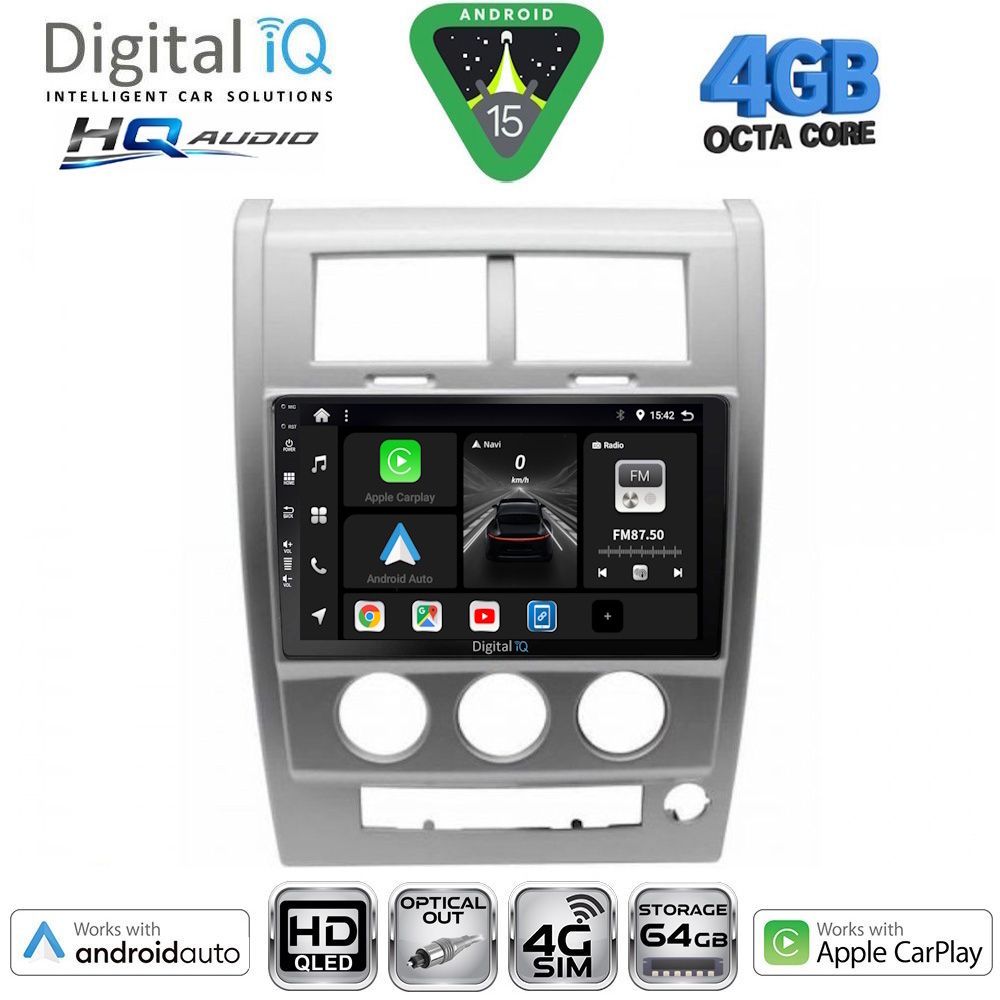 BXK19270-15 DIGITAL IQ BXK 19270_CPAA (10inc) MULTIMEDIA TABLET for JEEP CHEROKEE – LIBERTY mod. 2007-2014 - Image 1