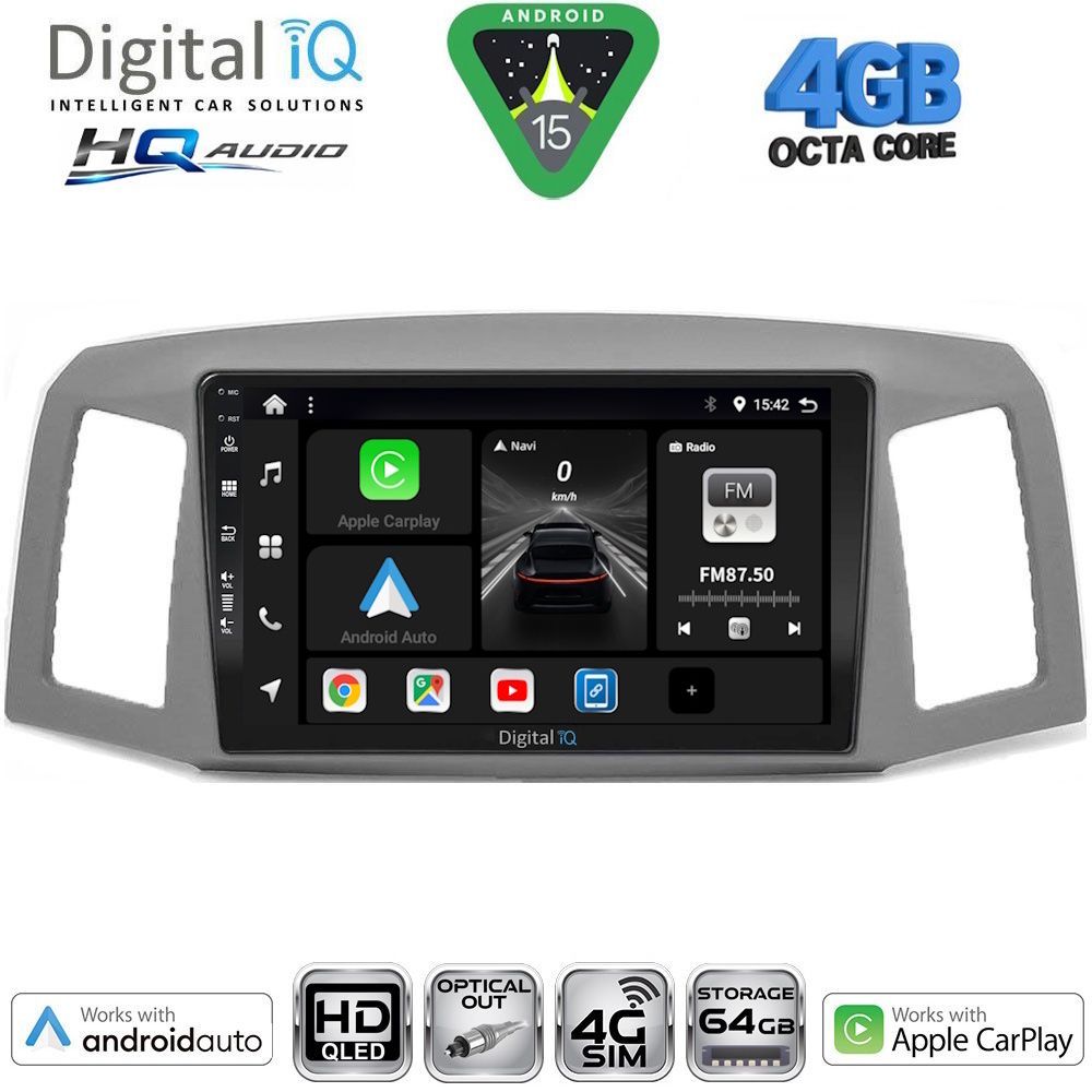 BXK19281-15 DIGITAL IQ BXK 19281_CPAA (10inc) MULTIMEDIA TABLET for JEEP GRAND CHEROKEE mod. 2005-2007 - Image 1
