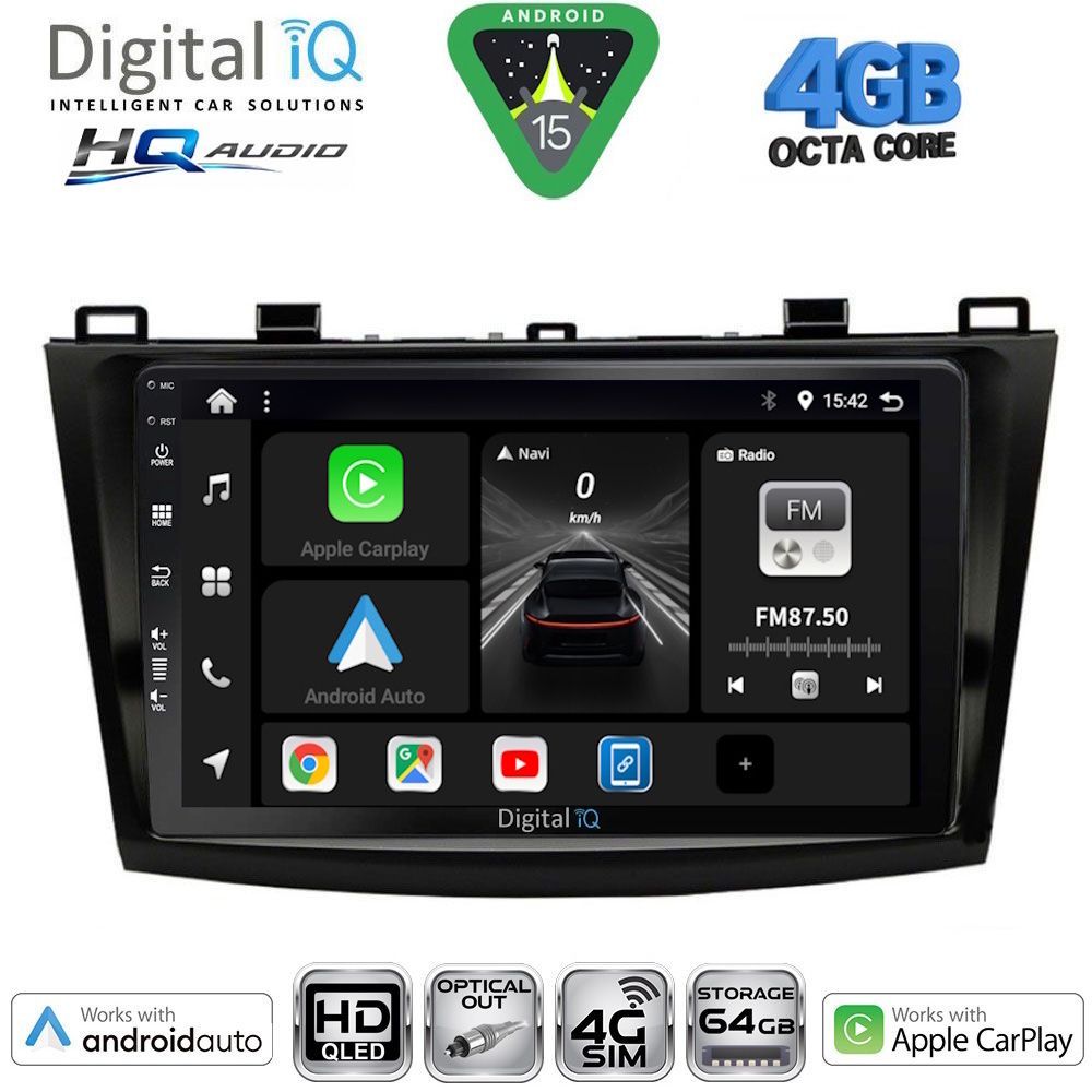 BXK19366-15 DIGITAL IQ BXK 19366_CPAA (9inc) MULTIMEDIA TABLET for MAZDA 3 mod. 2009-2014 - Image 1