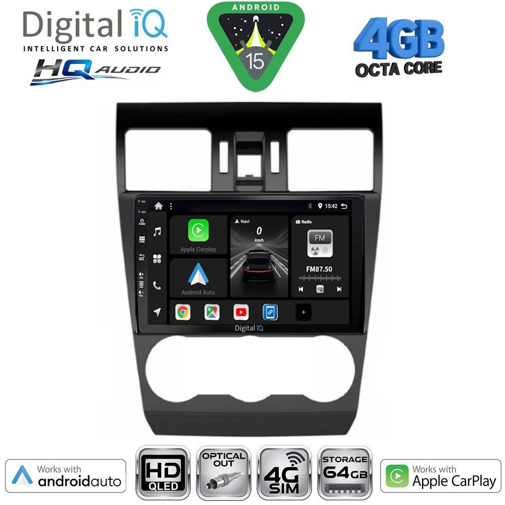 BXK19663-15 DIGITAL IQ BXK 19663_CPAA (9inc) MULTIMEDIA TABLET for SUBARU FORESTER - IMPREZA - XV mod. 2013-2019 - Image 1