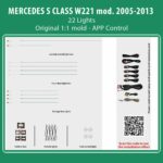 DIQ AMBIENT BENZ BC01 (Digital iQ Ambient Light for Mercedes S (W221) mod. 2005-2013 with 22 Lights)