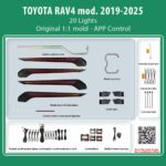 DIQ AMBIENT TOYOTA  FT04H (Digital iQ Ambient Light for Toyota RAV4 mod. 2019-2025 with 20 Lights, Dragon Scale)