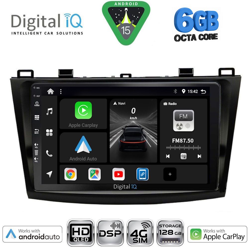 BXF17366-15 DIGITAL IQ BXF 17366_CPAA (9inc) MULTIMEDIA TABLET for MAZDA 3 mod. 2009-2014 - Image 1