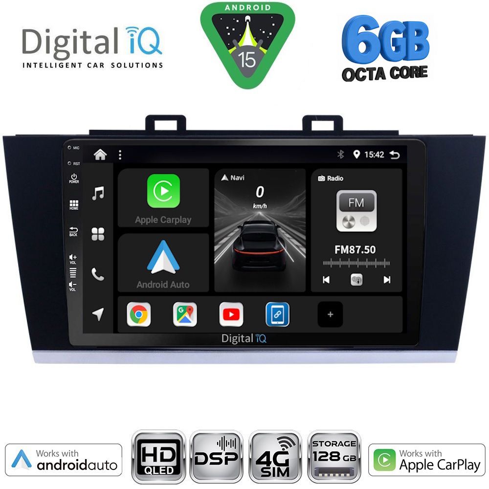 BXF17668-15 DIGITAL IQ BXF 17668_CPAA (9inc) MULTIMEDIA TABLET for SUBARU LEGACY - OUTBACK mod. 2014-2019 - Image 1