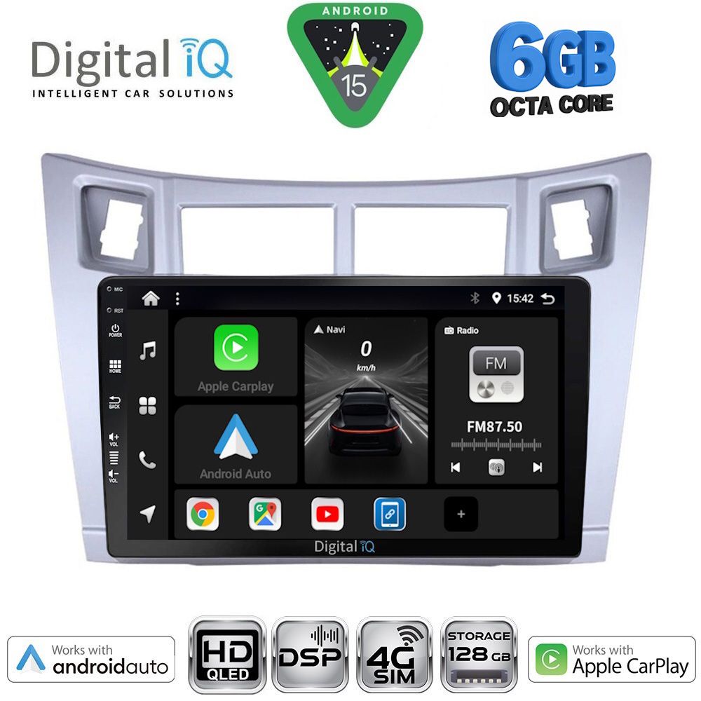 BXF17736SL-15 DIGITAL IQ BXF 17736SL_CPAA (9inc) MULTIMEDIA TABLET for TOYOTA YARIS mod. 2006-2011 (SILVER) - Image 1