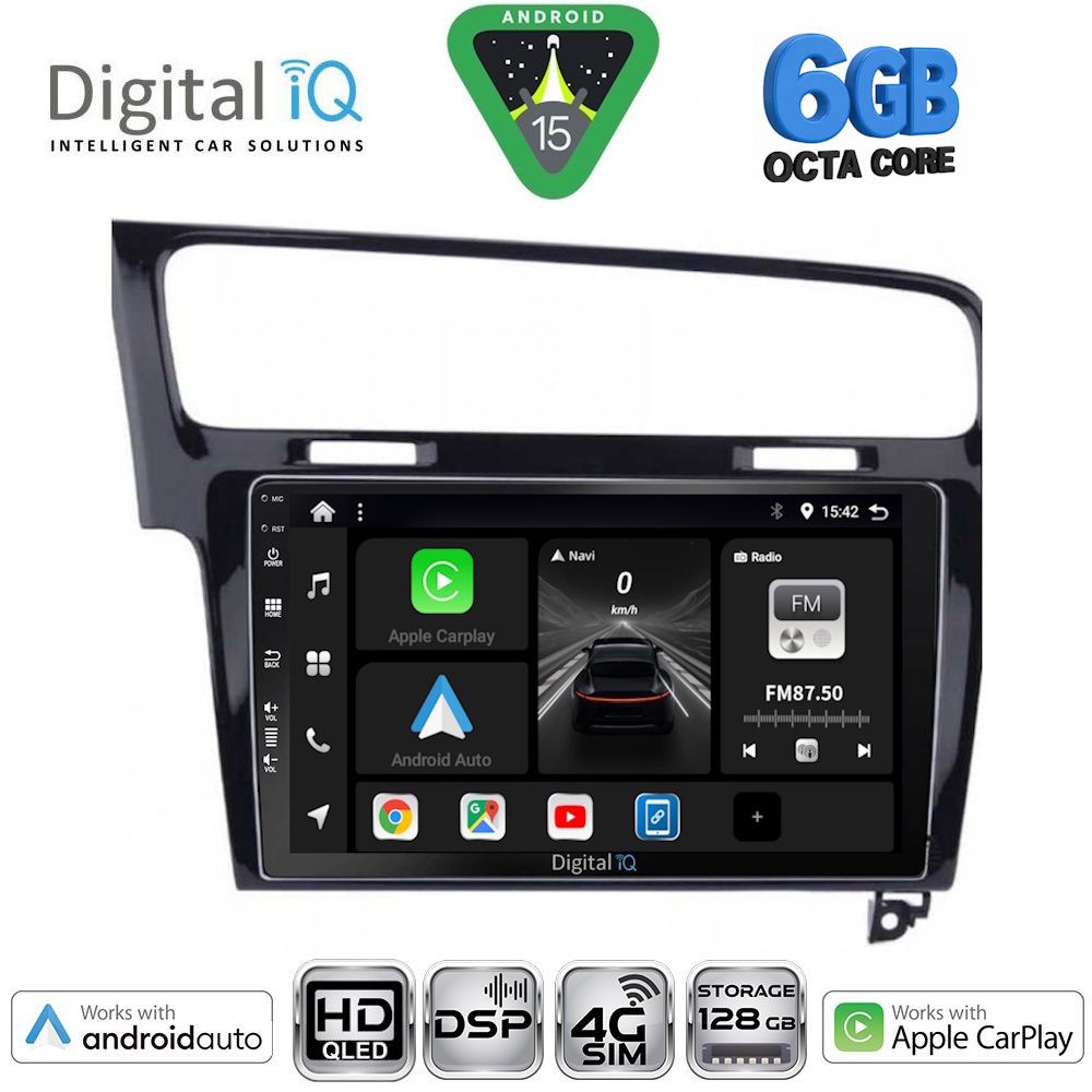 BXF17747-15 DIGITAL IQ BXF 17747BL_CPAA (10inc) MULTIMEDIA TABLET for VW GOLF 7 mod. 2013-2020 - Image 1