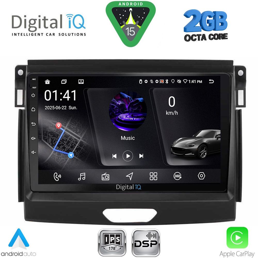 RSF4172Α_15 DIGITAL IQ RSF 4172A_CPA (9inc) MULTIMEDIA TABLET for FORD RANGER mod. 2015-2018 - Image 1