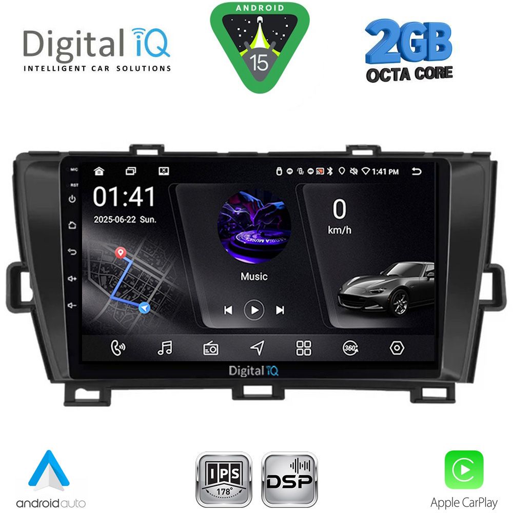 RSF4726BL_15 DIGITAL IQ RSF 4726BL_CPA (9inc) MULTIMEDIA TABLET for TOYOTA PRIUS mod. 2009-2015 (BLACK) - Image 1