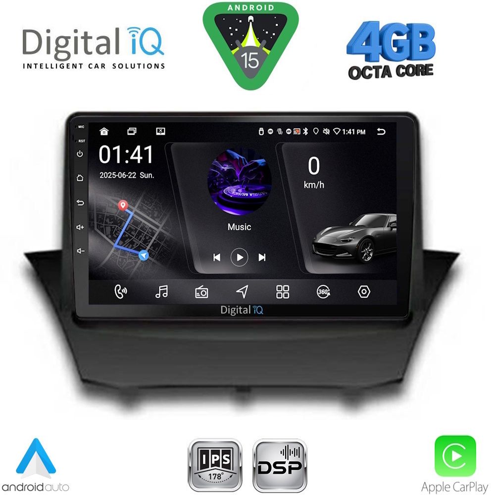 RSG6154_15 DIGITAL IQ RSG 6154A_CPA (9inc) MULTIMEDIA TABLET for FORD FIESTA mod. 2008-2017 - Image 1
