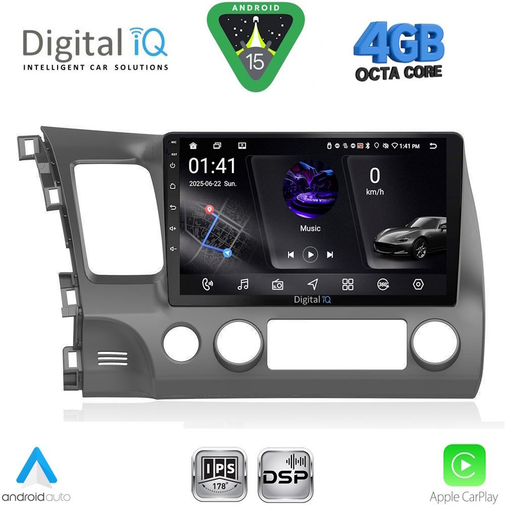 RSG6188_15 DIGITAL IQ RSG 6188_CPA (10inc) MULTIMEDIA TABLET for HONDA CIVIC 4D mod. 2006-2012 - Image 1