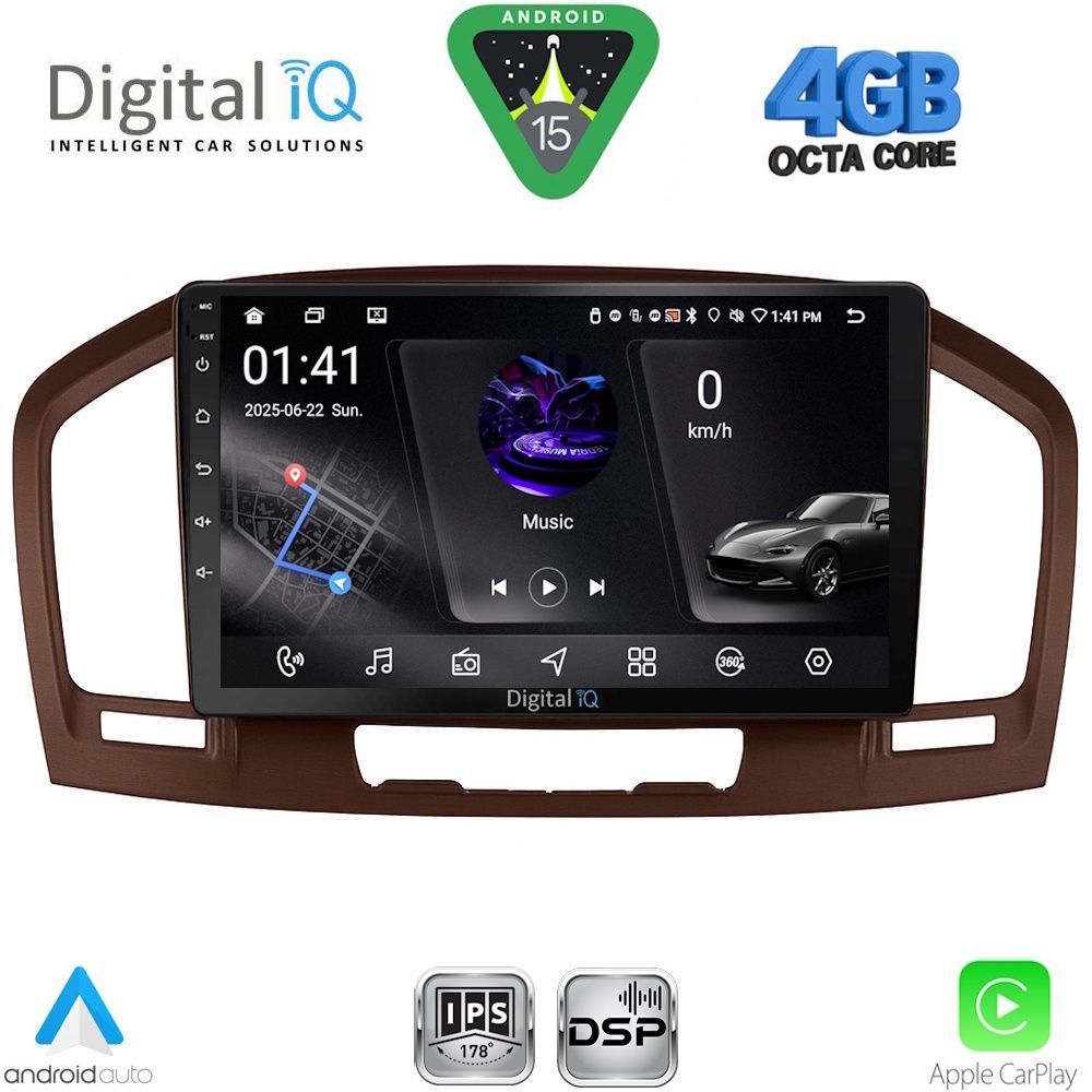 RSG6491BR_15 DIGITAL IQ RSG 6491BR_CPA (9inc) MULTIMEDIA TABLET for OPEL INSIGNIA mod. 2008-2013 (BROWN) - Image 1
