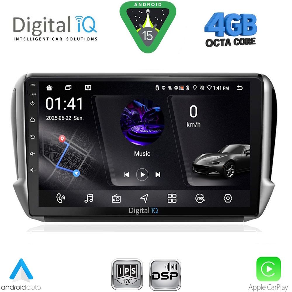 RSG6508_15 DIGITAL IQ RSG 6508_CPA (10inc) MULTIMEDIA TABLET for PEUGEOT 208-2008 mod. 2012-2021 - Image 1