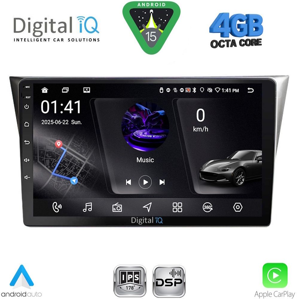 RSG6659_15 DIGITAL IQ RSG 6659_CPA (9inc) MULTIMEDIA TABLET for SUBARU IMPREZA mod. 2002-2008 - Image 1