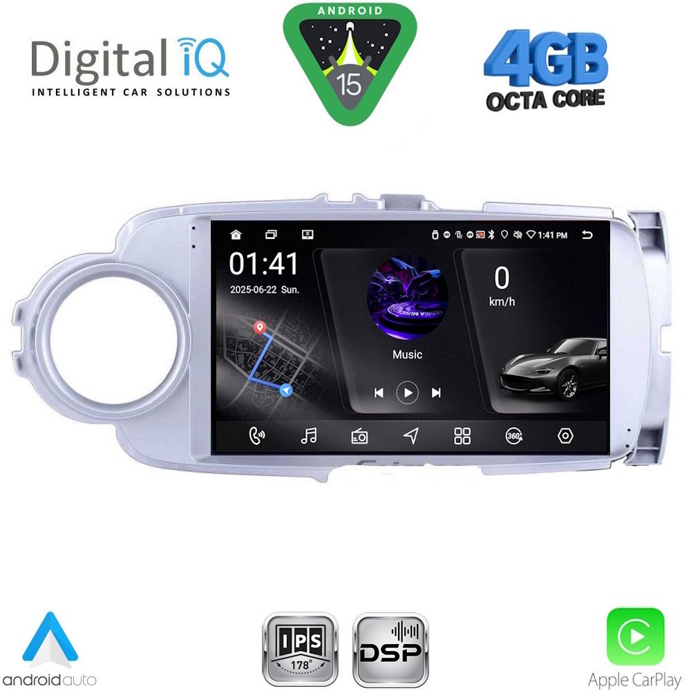 RSG6737SL_15 DIGITAL IQ RSG 6737SL_CPA (9inc) MULTIMEDIA TABLET for TOYOTA YARIS mod. 2011-2015 (SILVER) - Image 1