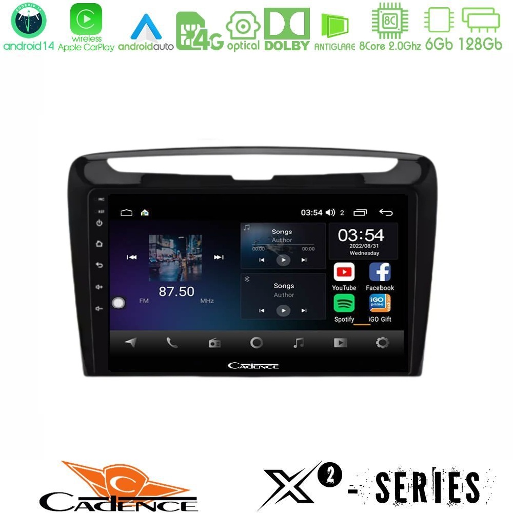 cadence_x2_la3001 Cadence X2 Series 8Core Android14 6+128GB Lancia Ypsilon 2011-2015 Navigation Multimedia Tablet 9" - Image 1