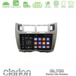 Clarion GL700 Lite Series 8Core Android ClarionOS 2+32GB Toyota Yaris Navigation Multimedia Tablet 9" (Ασημί Χρώμα) Με Carplay & Android Auto