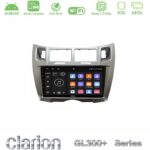 Clarion GL300+ Series 4Core Android ClarionOS 4+64GB  Toyota Yaris Navigation Multimedia Tablet 9" (Ασημί Χρώμα)
