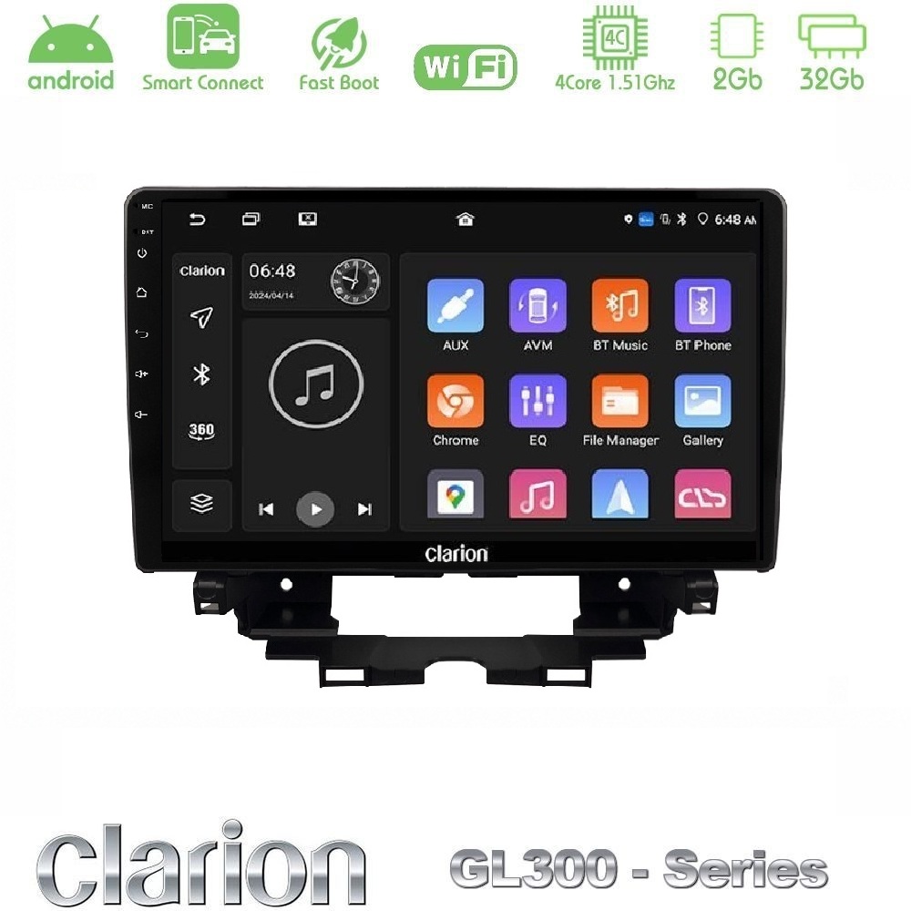clarion_gl3_rn075 Clarion GL300 Series 4Core Android ClarionOS 2+32GB Renault Kangoo / Nissan Townstar 2022-> Navigation Multimedia Tablet 10" Με Carplay & Android Auto - Image 1