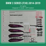 DIQ AMBIENT BMW S.3 TRIM (F30) (Digital iQ Ambient Light for BMW Series 3 (F30) mod. 2011-2018 with 23 Lights)