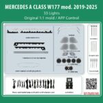 DIQ AMBIENT MERCEDES A BC14M5 (Digital iQ Ambient Light Kit for MERCEDES A CLASS W177 mod. 2019-2025, 33 Lights)