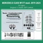 DIQ AMBIENT MERCEDES A BC14M5X (Digital iQ Ambient Light Kit for MERCEDES A CLASS W177 mod. 2019-2025, 35 Lights)