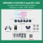 DIQ AMBIENT MERCEDES E (W213) BC07M5X (Digital iQ Ambient Light for Mercedes E (W213) mod. 2021-2023 with 22 Lights)