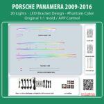 DIQ AMBIENT PORSCHE PANAMERA BSJ01M (Digital iQ Ambient Light for Porsche Panamera mod. 2010-2016 with 20 Lights, Phantom)